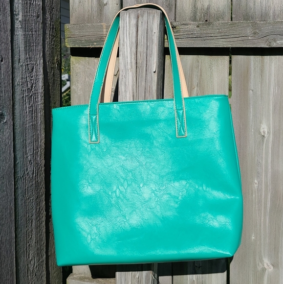 Shoulder Bag Purse in Bright Mint Green - Picture 2 of 3